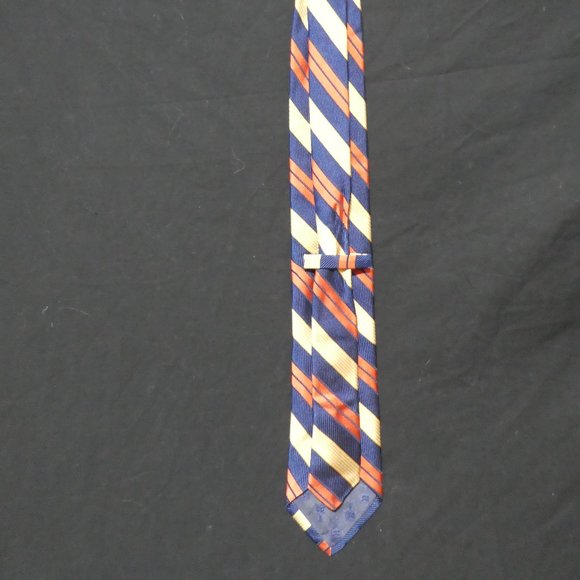 Striped Necktie | Hand Crafted In Canada | 100% Italian Silk - Picture 5 of 7